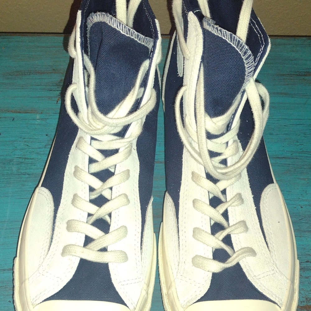 Chuck Taylor Converse Blue White High Top Sneakers